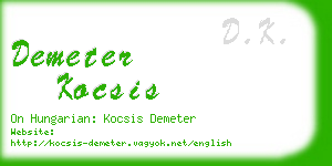 demeter kocsis business card